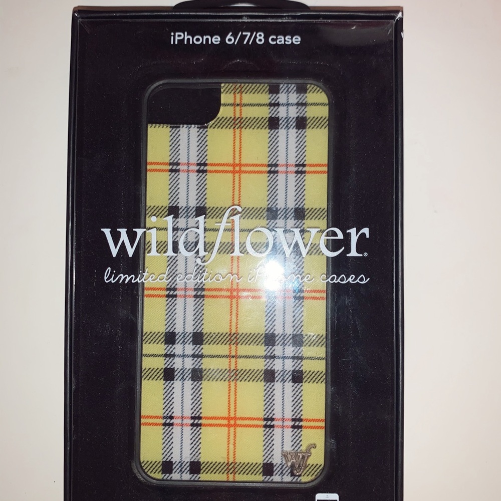 yellow plaid wildflower case